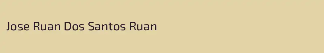 Jose Ruan Dos Santos Ruan